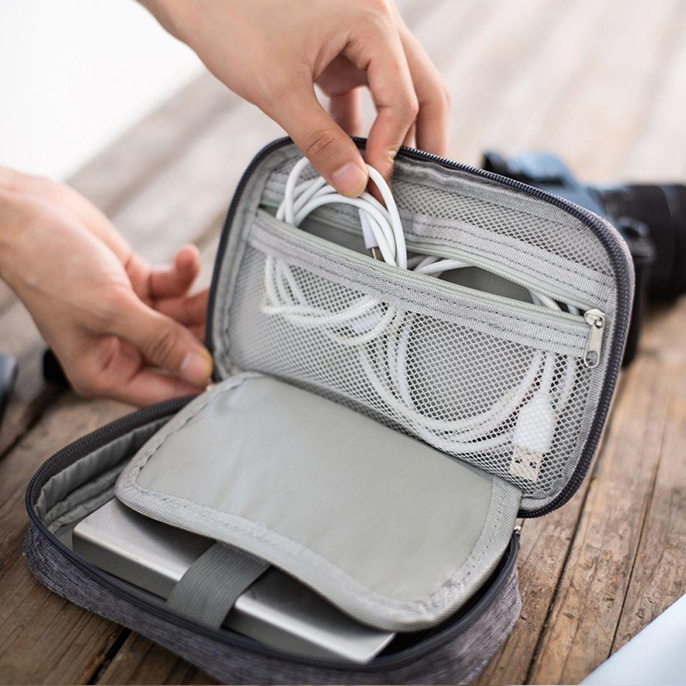 GLENES Portable Cables Wires Organizer Waterproof Earphone Bag Powerbank Bag Accessories Universal Soft Cover Mobile Phone Bag USB Charger Bag Storage Organizer Storage Case/Multicolor