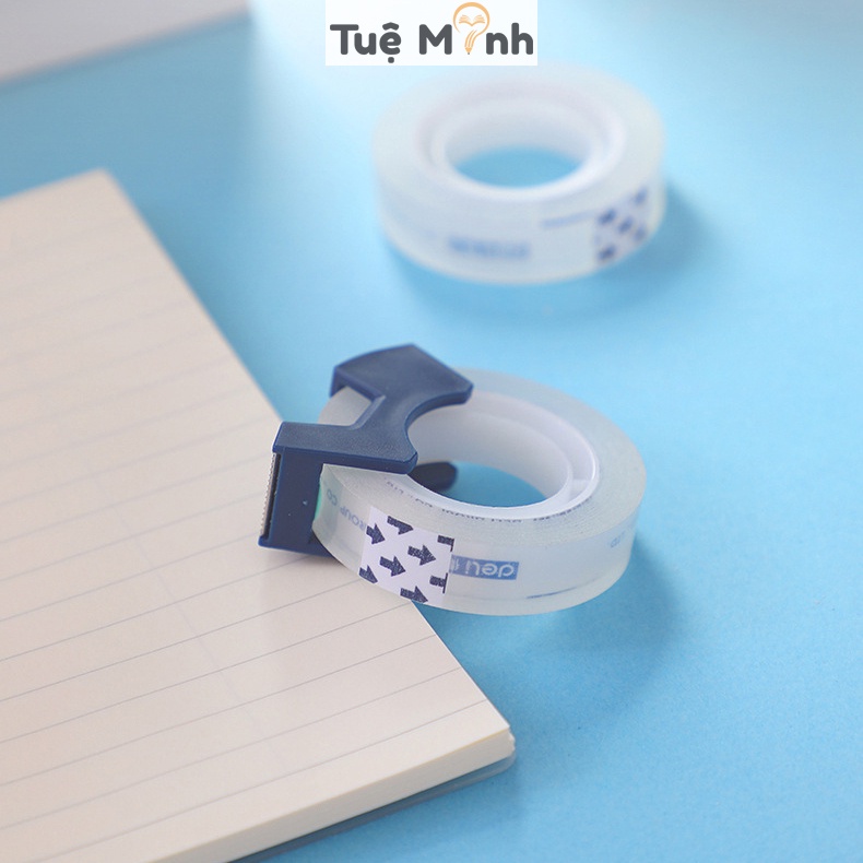 Bộ 2 cuộn băng dính Deli trong suốt WA03B dụng cụ học tập VPPTUEMINH