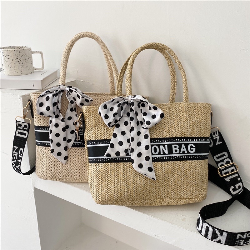 Túi Cói Dorio Kèm Khăn Bi