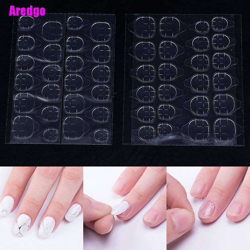 [Hàng mới về] Set 240 miếng dán móng tay giả 2 mặt trong suốt bằng acrylic