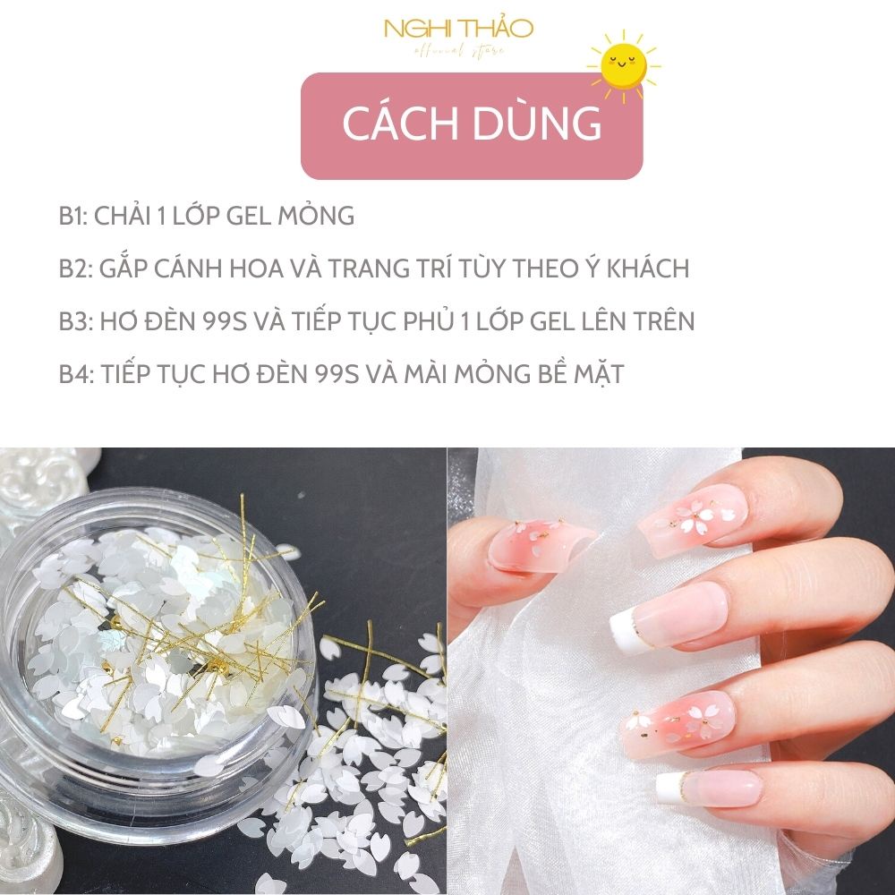 Cánh hoa nail ẩn trang trí móng NGHI THẢO