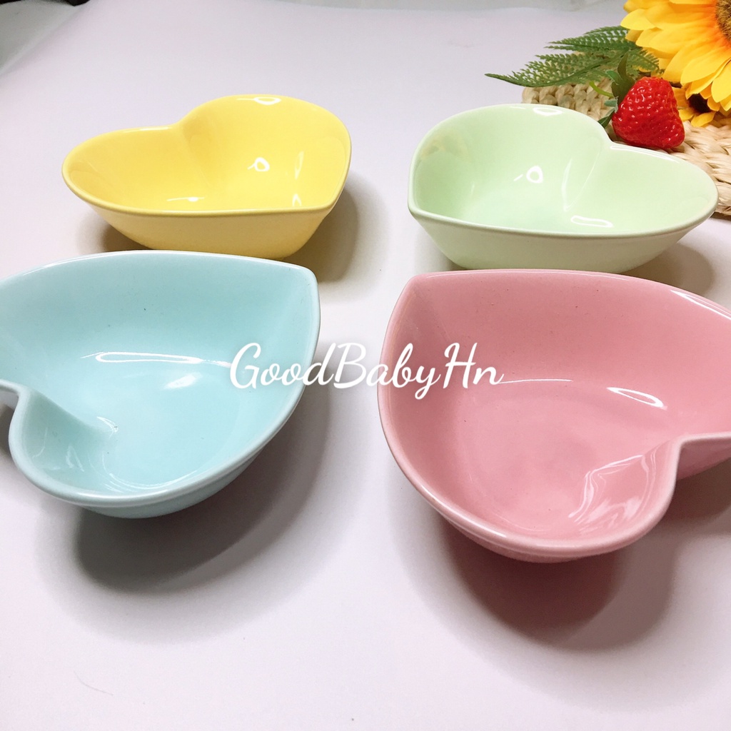 Sứ ăn dặm hình trái tim hình gấu pood cho bé
