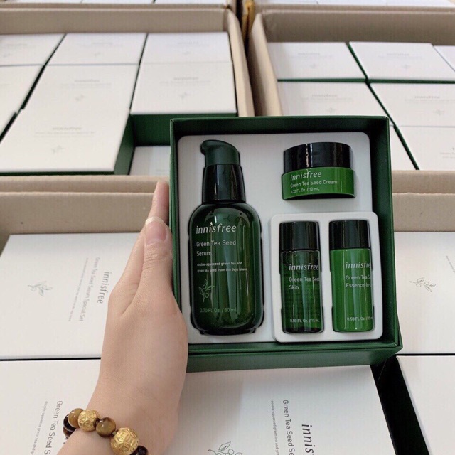 Bộ Kit Dưỡng Da Trà Xanh 4 Món Innisfree Green Tea Seed