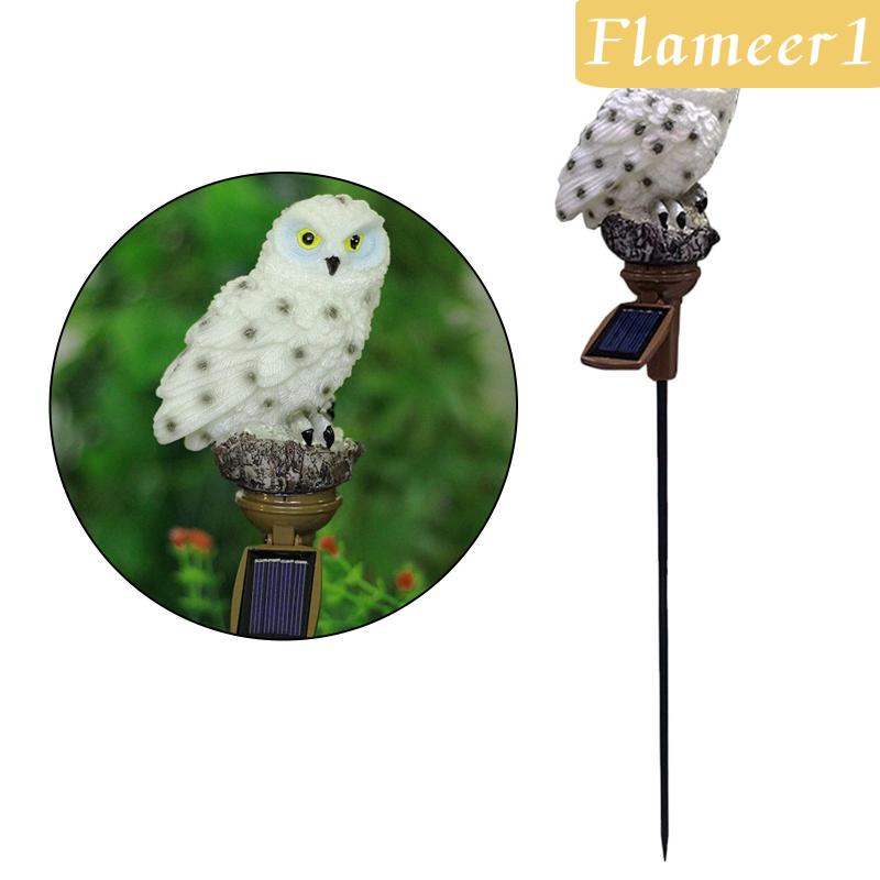 1 Đèn LED Trang Trí Sân Vườn Hình Chim Cú Sử Dụng Năng Lượng Mặt Trời