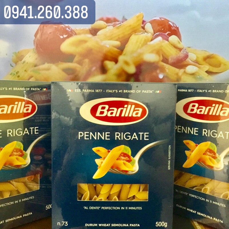 Mì Ý Nui Ống Xoắn Nơ Cao Cấp Barilla Hộp 500g-Mì Nui Hình Dạng Nơ-Xoắn-Ống Tre Số N73-N65-N98 Nhập Khẩu ITALIA