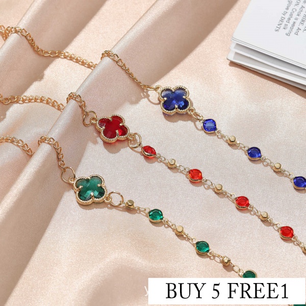 Dây Nối Dài Mắt Kính Chống Mất Hình Cỏ Bốn Lá Màu Sắc Thời Trang