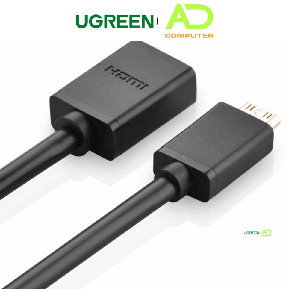 Cáp chuyển đổi mini HDMI đực sang HDMI cái dài 25CM UGREEN 20137 - Hàng phân phối chính hãng - Bảo hành 18 tháng