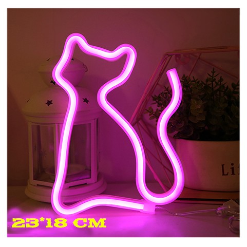 Đèn LED Neon trang trí phòng ngủ, quán dùng pin + USB