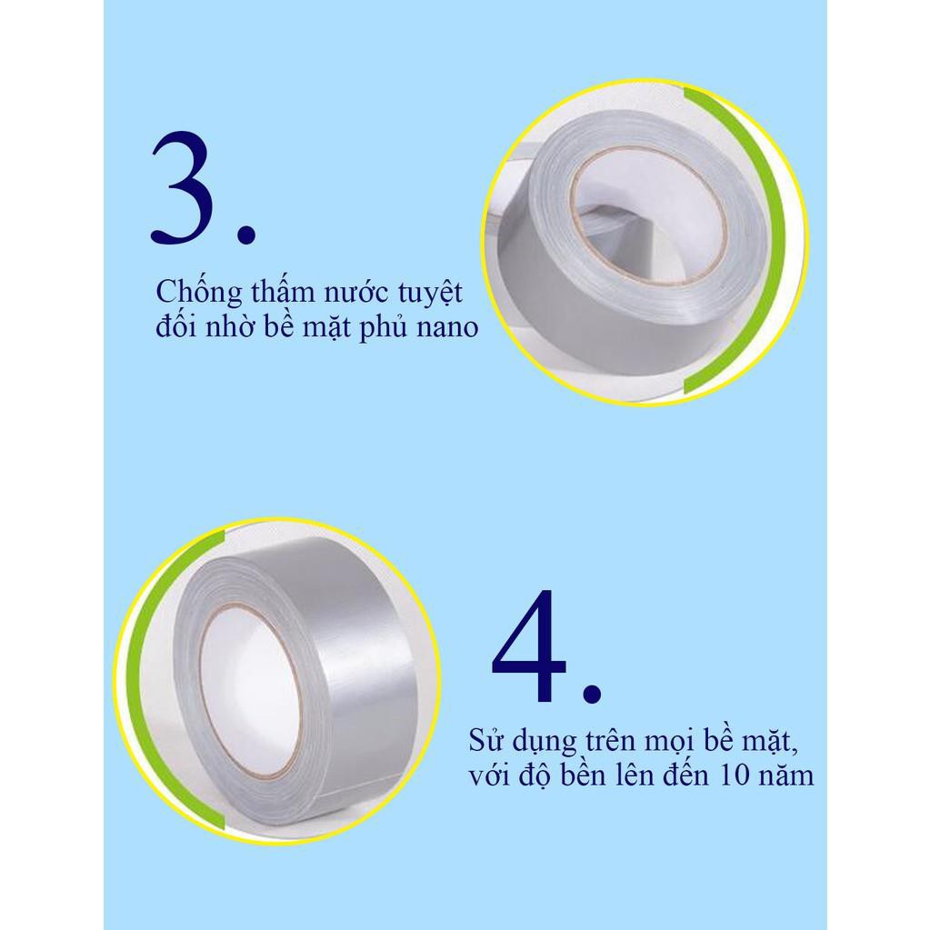 Băng keo siêu dính ⚡chốngthấm⚡ và chịu nhiệt - Dán cho tường, trần nhà, mái tôn, ống nước, bể nước, xô chậu, phao bơi…