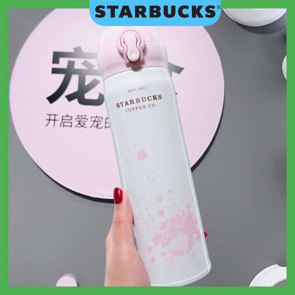 Bình giữ nhiệt STABUCKS x THERMOS SAKURA hoa anh đào dung tích 473ml