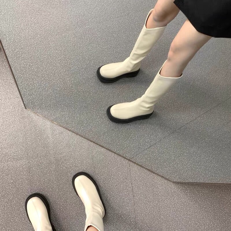 Boot đùi mona cổ v  da mềm
