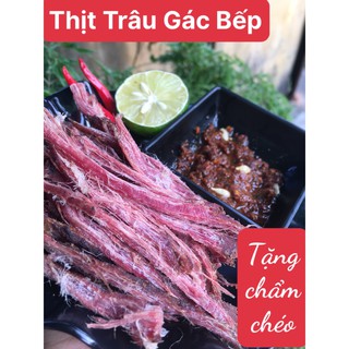 Dtl sỉ thịt trâu gác bếp thơm mùi hạt dổi mắc khén _ tặng chẩm chéo - có chứng nhận vsattp