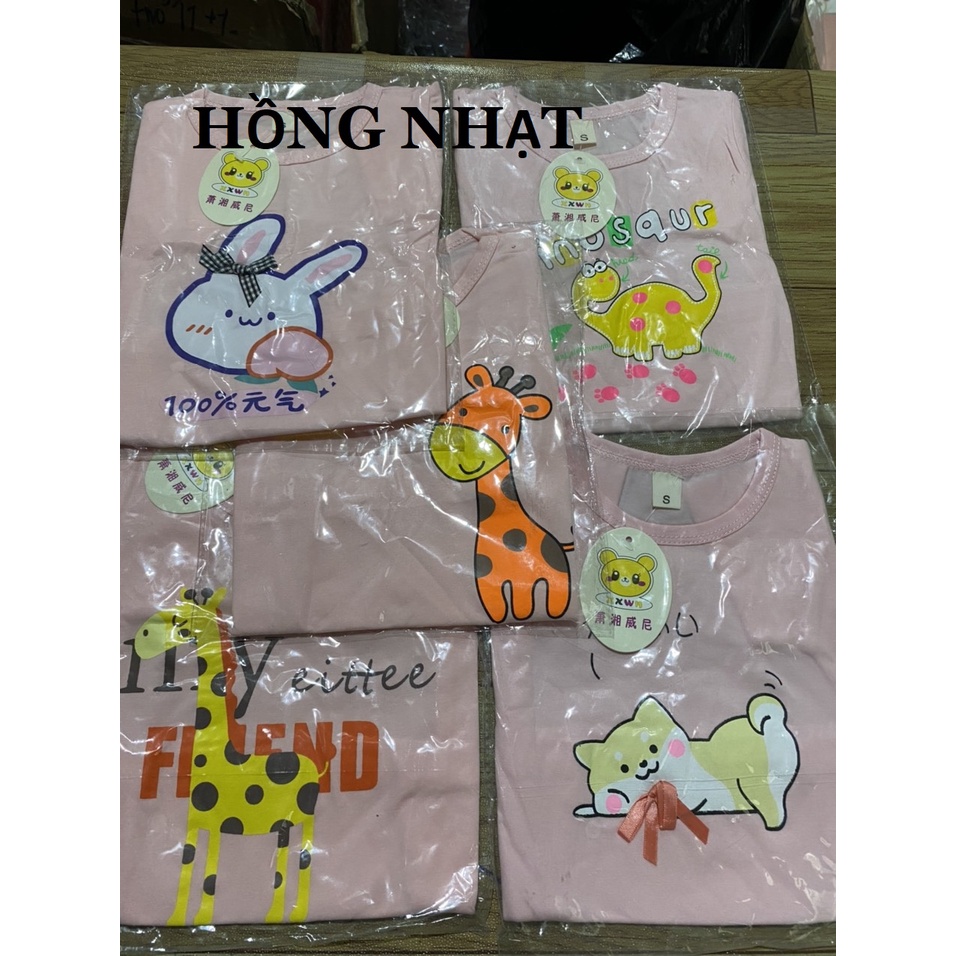 Áo phông cotton tầu cho bé gái hoạt hình cute XHN893