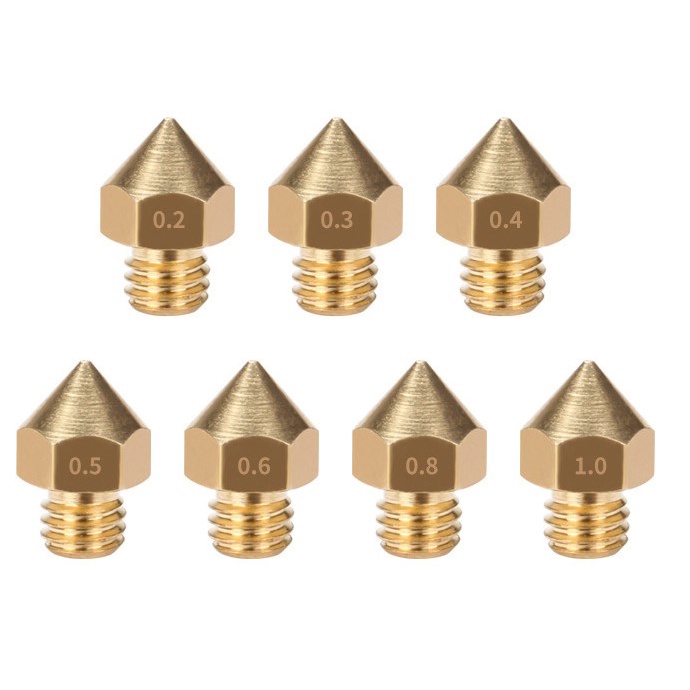 Đầu in MK8 Lớn 1.75mm 3D Printer Nozzles tương thích CR10 máy in 3D Ender 3, Ender 3 V2, Ender 5, Anet,....