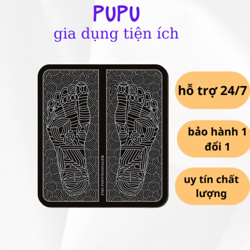 Máy Massage Chân Thông Minh EMS Vật Lý Trị Liệu Chân Sạc USB,chất liệu pu+mút,máy massage với 6 chế độ đa năng
