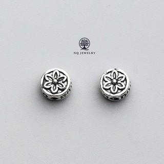 Charm bạc hình hoa 6 cánh