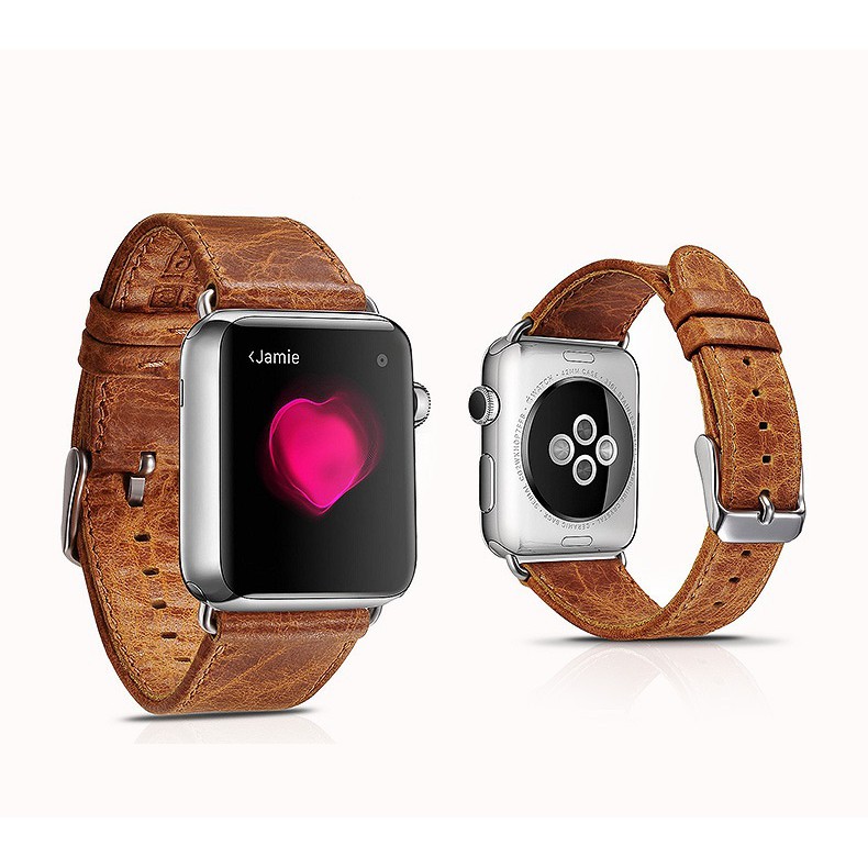 Dây da thật cao cấp Icarer cho Apple Watch