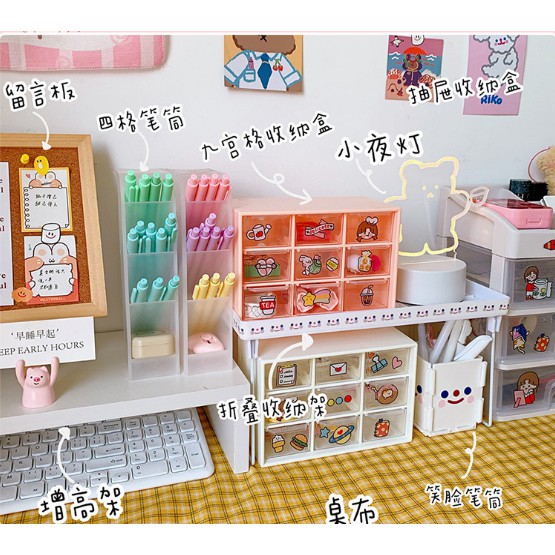 TỦ NHỰA [Có ảnh thật] 9 NGĂN MINI ĐA NĂNG Đựng Phụ Kiện, Washi Tape, DIY