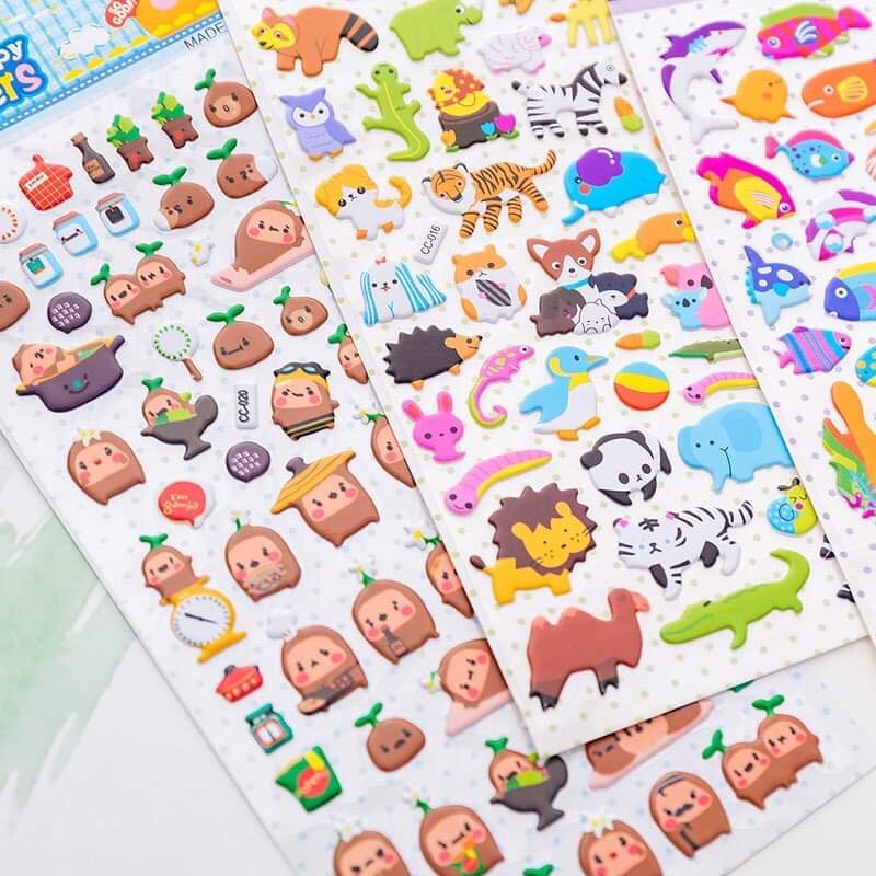 🦒Sticker hình dán nổi,hình dán ngộ nghĩnh