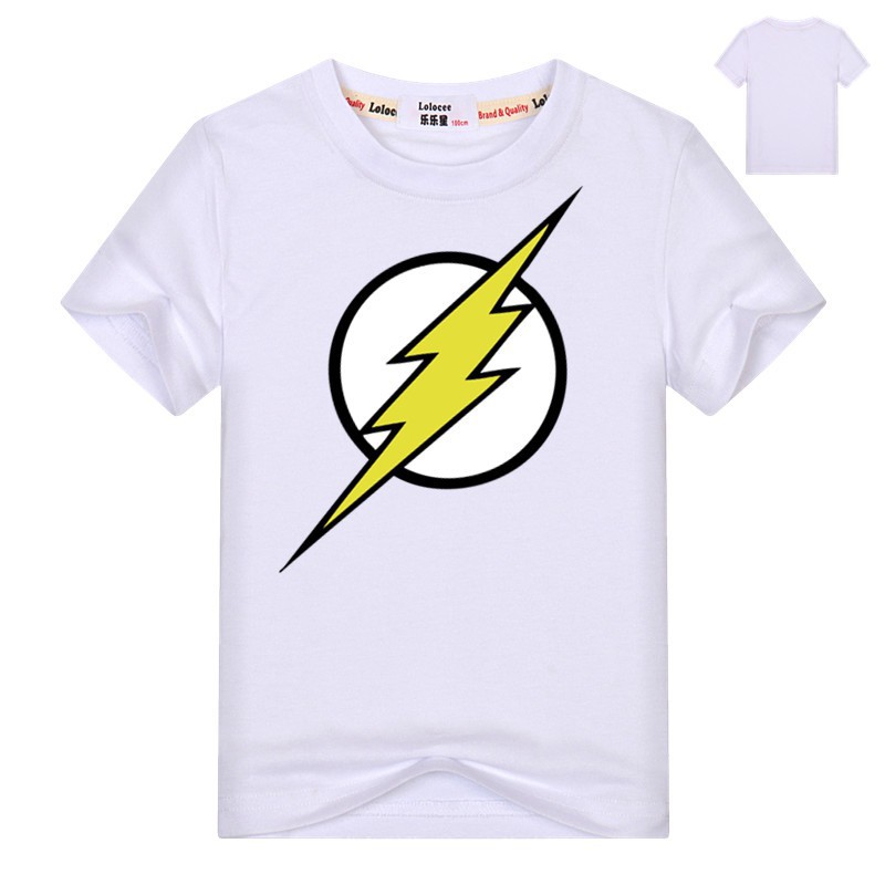 Quần áo trẻ em siêu nhân The Flash Boy Tee Summer Cotton Boy T-shirt For Girls Cotton Top