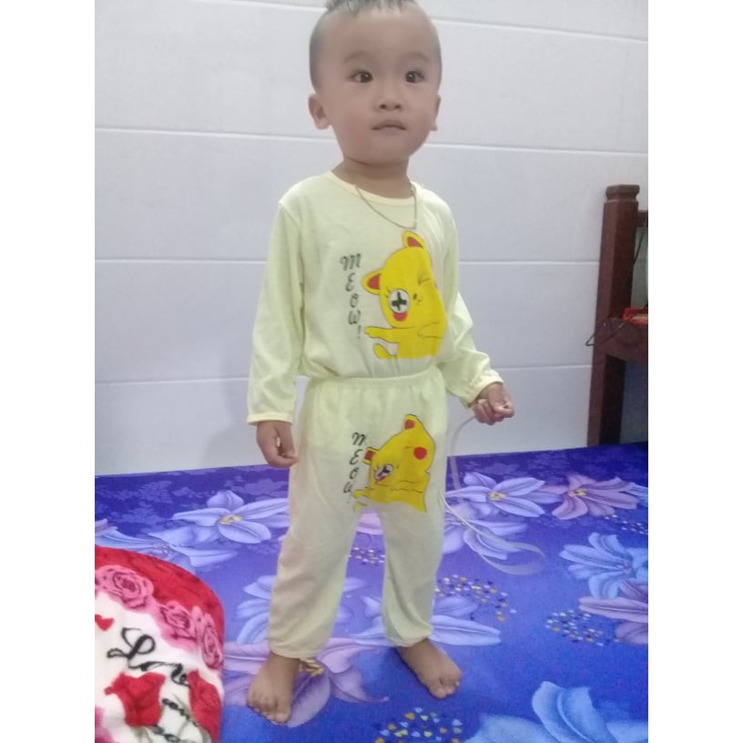 HÀNG LOẠI 1 - Set 5 bộ dài mèo cotton 2 chiều cho bé từ 3-14kg