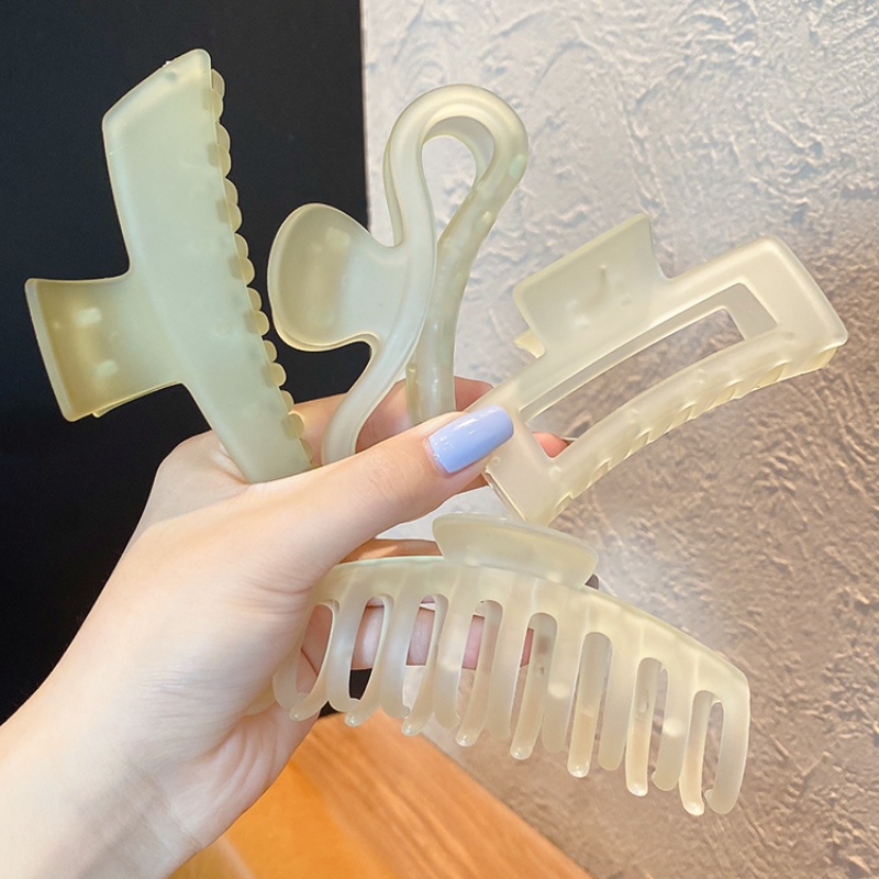 Kẹp tóc cỡ lớn màu xanh lá cây phong cách Hàn Quốc thời trang