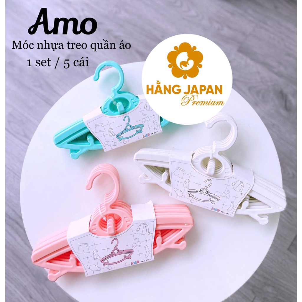 Set 5 móc treo quần áo Amo cho bé siêu xinh