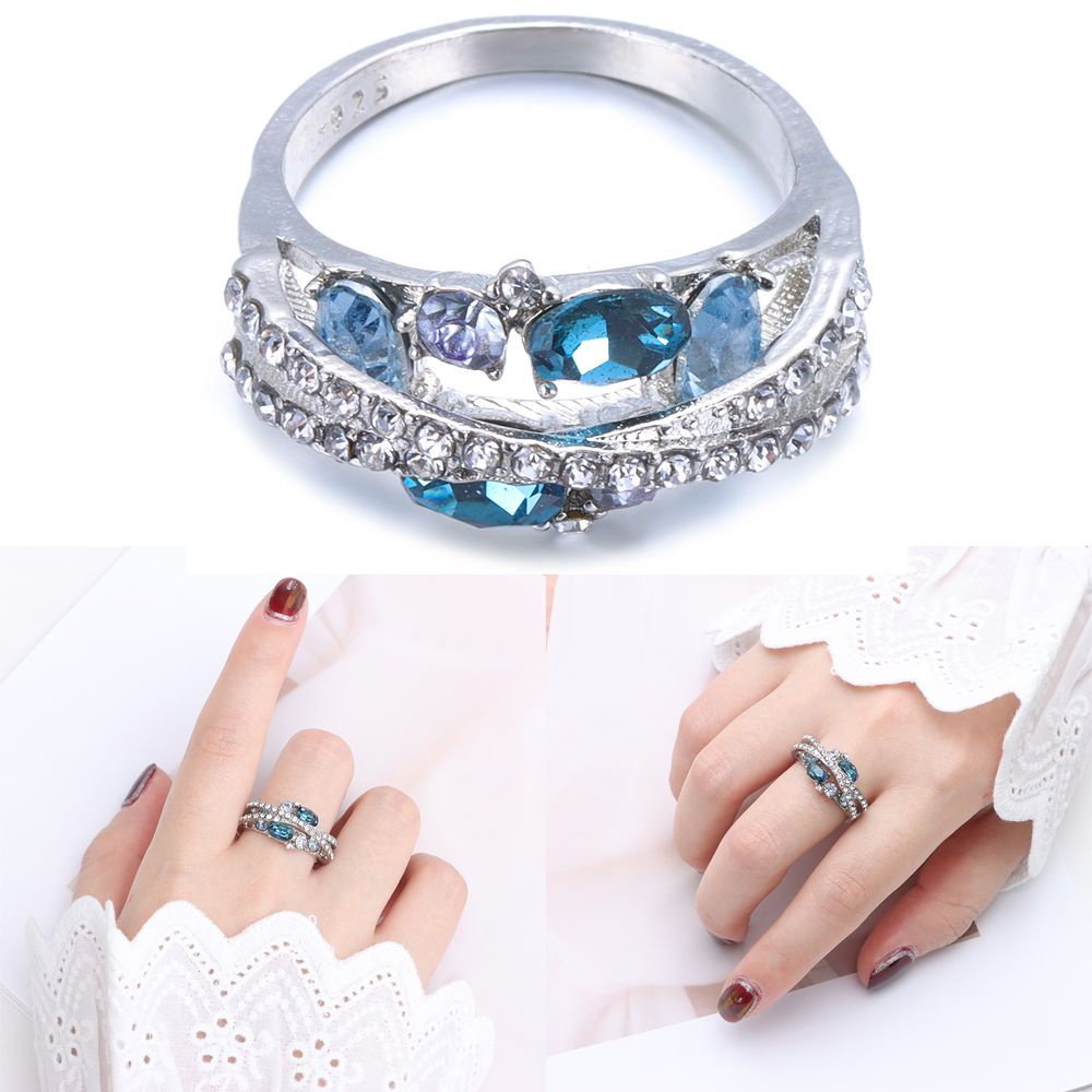 Nhẫn Cưới Tương Lai Mới|Moissanite|Phụ Nữ|Dây Chuyền Mặt Trái Tim Đính Đá Sang Trọng