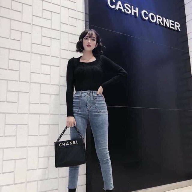 QUẦN JEAN CẠP CAO- HACK CHÂN SIÊU DÀI.