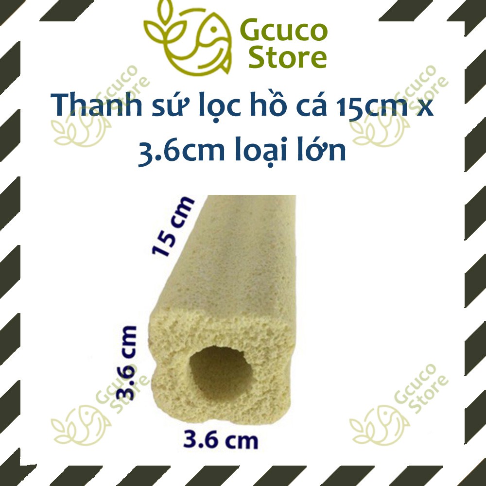 Sứ lọc, vật liệu lọc hồ cá 15cm x 3.8cm loại lớn (loại 1)