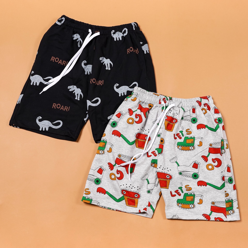 Quần short thun cotton da cá bé trai size đại 22-52kg lên chuyền từ vải dư