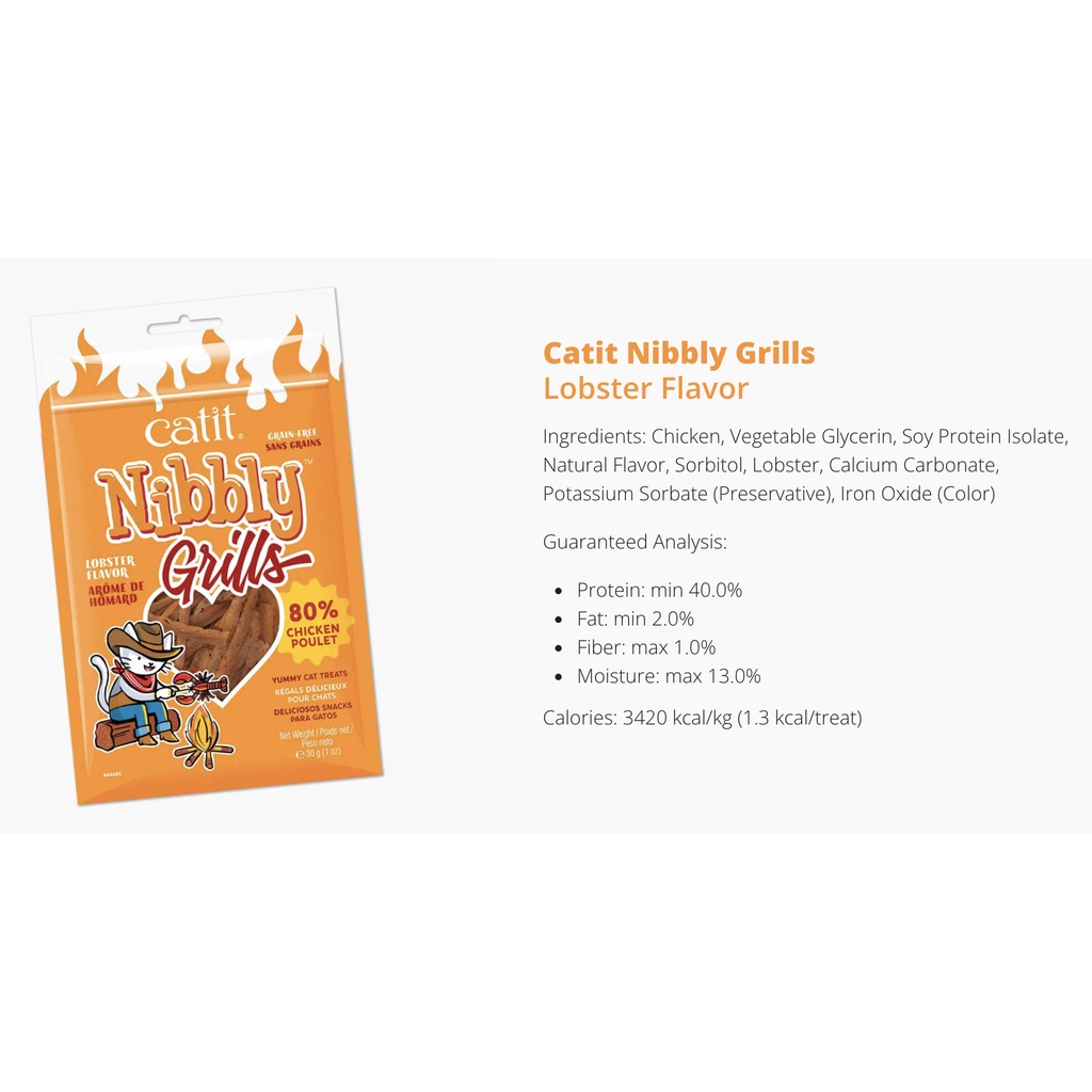 Snack cho mèo Catit Nibbly Jerky 30g