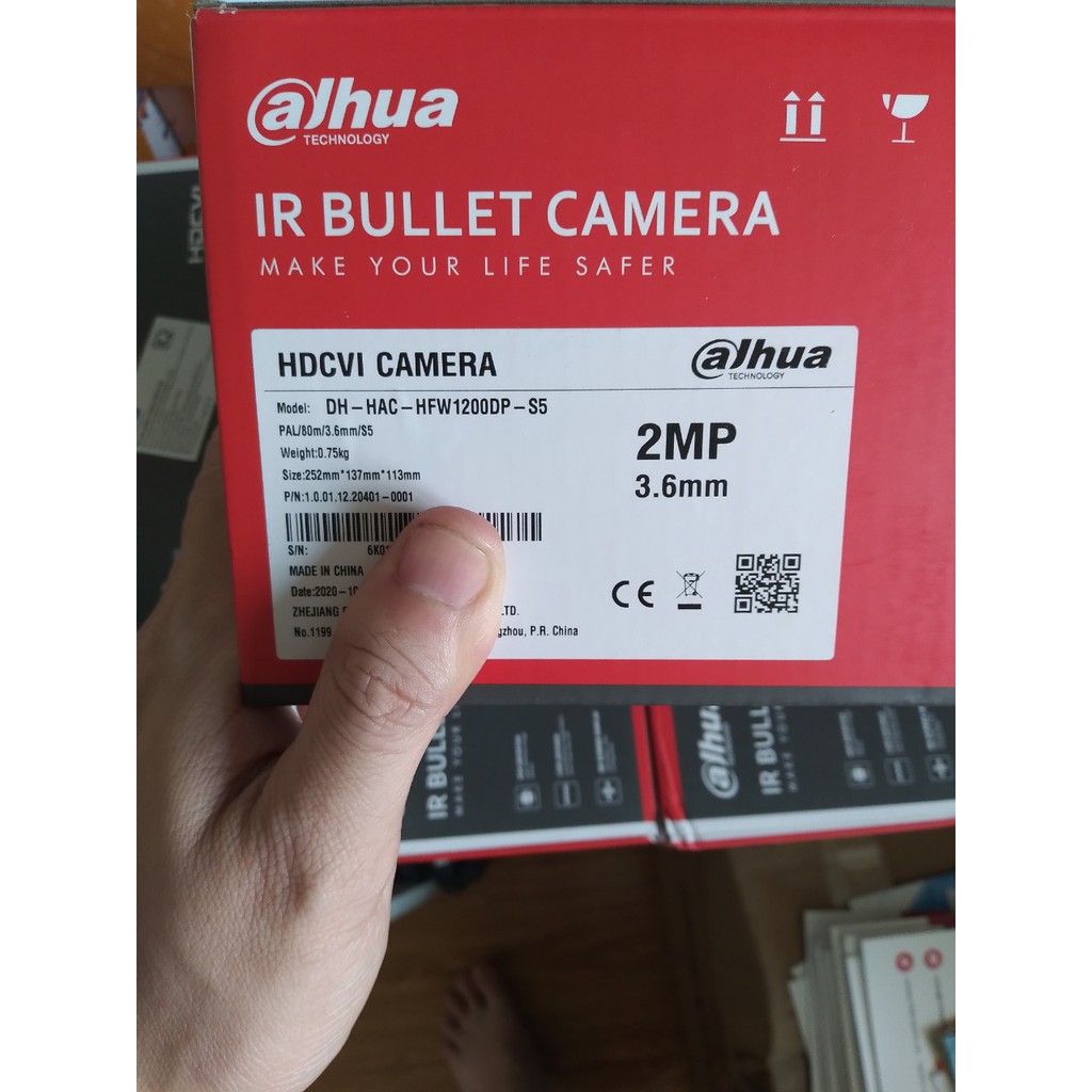 Camera 2MP DAHUA HFW 1200DP, 1200DP-S4 (tem DSS chính hãng)