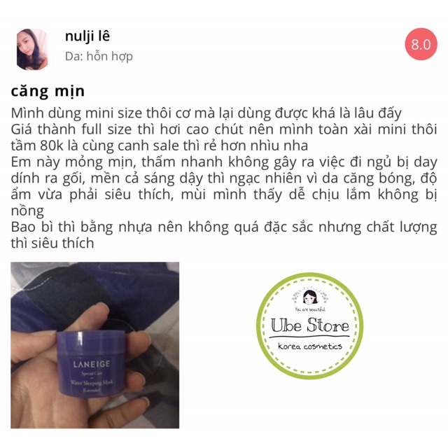 MẶT NẠ NGỦ LANEIGE WATER SLEEPING MASK