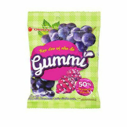 Kẹo dẻo Orion Gummi vị Nho, Đào, Trái Cây 55g | BigBuy360 - bigbuy360.vn