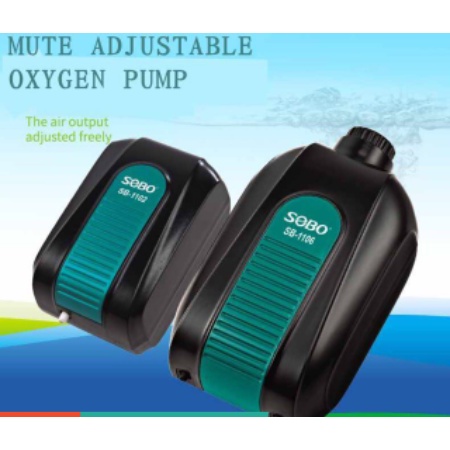 Bơm sủi oxy bể cá cảnh siêu êm Sobo 1 vòi SB-1102 | 2 vòi SB-1106