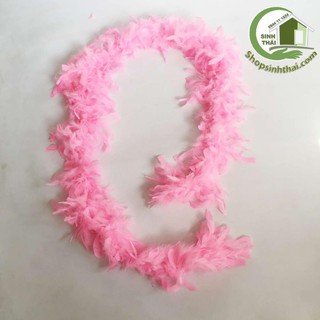 Dây lông vũ, lông ngỗng dài 2m - màu hồng