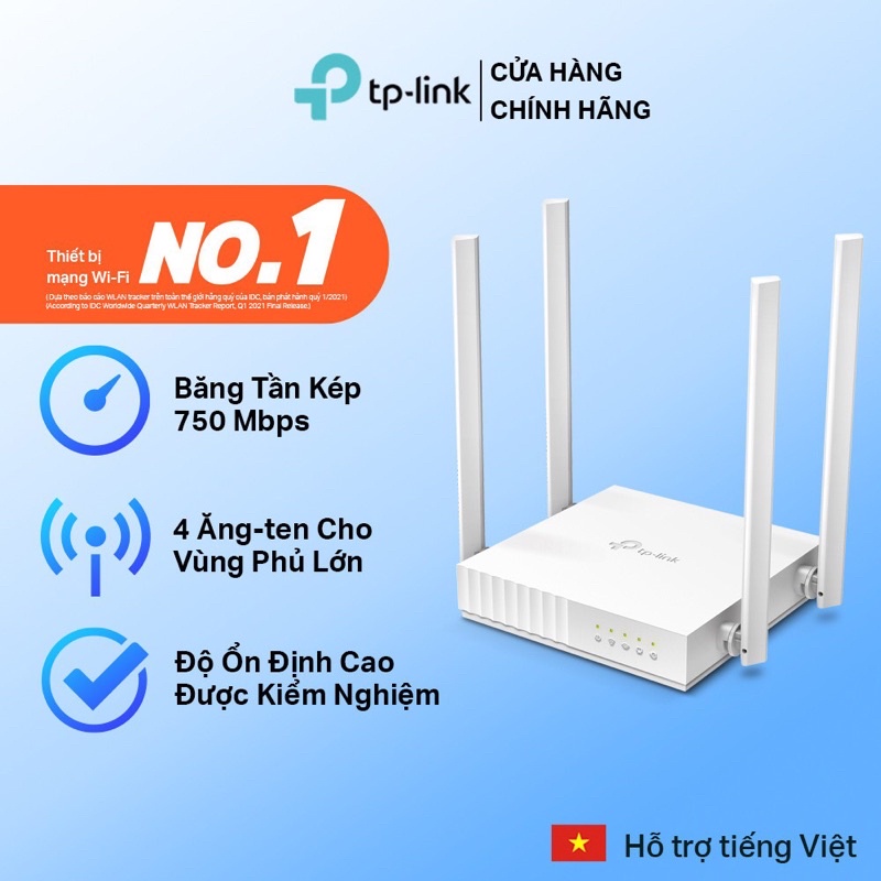 Bộ phát wifi băng tần kép ac750 Tplink archer c24