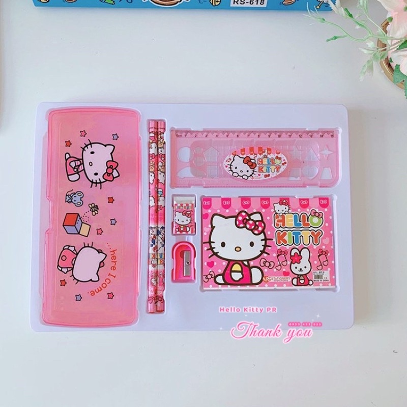 Bộ 7 món dụng cụ học tập Hello Kitty - Doremon Doraemon