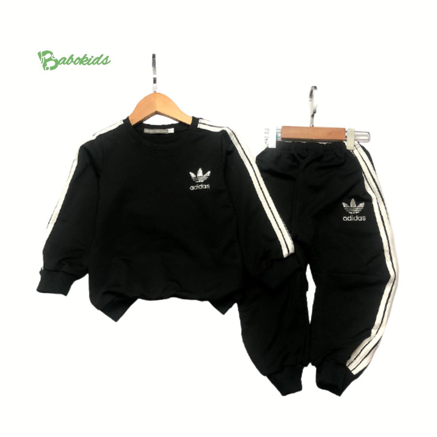 Set thể thao adidas phong cách hàn quốc cho bé trai bé gái từ 20-35kg