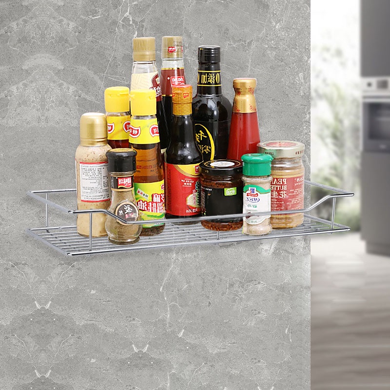 Kệ Inox 304 Dán Tường,Kệ Nhà Tắm Hình Chữ Nhật Dài 35cm (MP01)