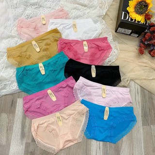 Quần lót nữ thun cotton lạnh thông hơi phối ren QL04