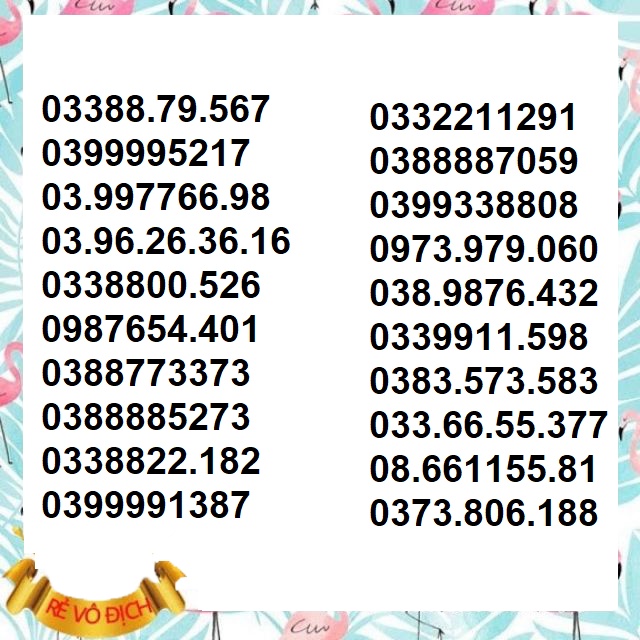 Sim đẹp Viettel: TỨ QUÝ giữa GIÁ SẬP SÀN, v120