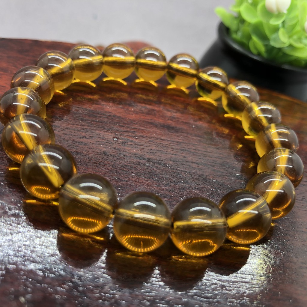 Vòng Tay Chuỗi Hạt Pha Lê Nâu 6 / 8 / 10 / 12mm charms