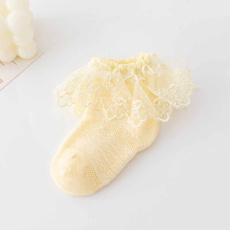 Mới Tất Lưới Phối Ren Kiểu Công Chúa Thời Trang Mùa Hè Cho Bé Gái