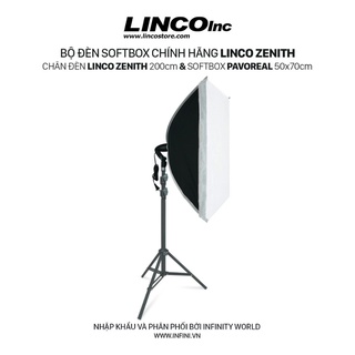 Bộ đèn chụp ảnh, livestream, quay phim cao cấp chính hãng Linco Zenith (Softbox 50x70cm)