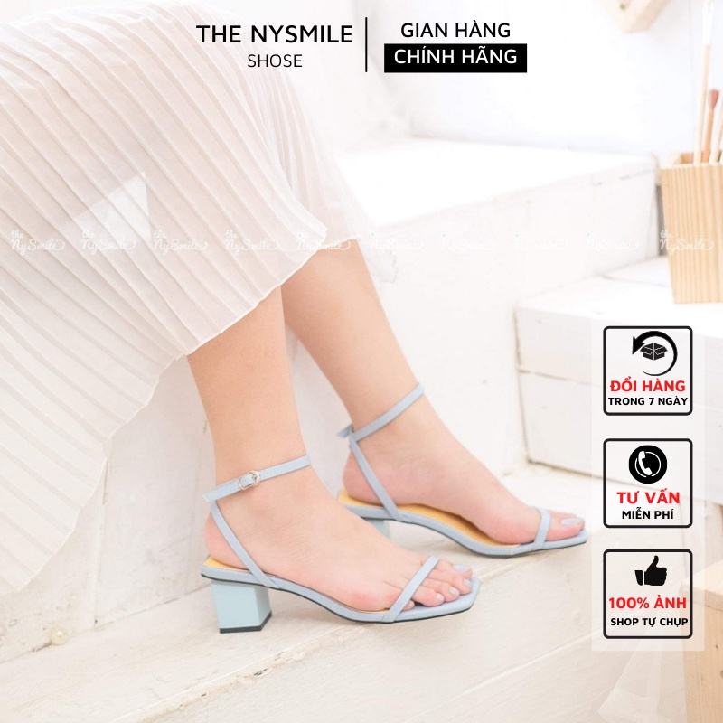 Giày cao gót quai ngang 5cm  FLASH SALE  - THE NYSMILE - Gót trụ công sở quai mảnh - CLUB