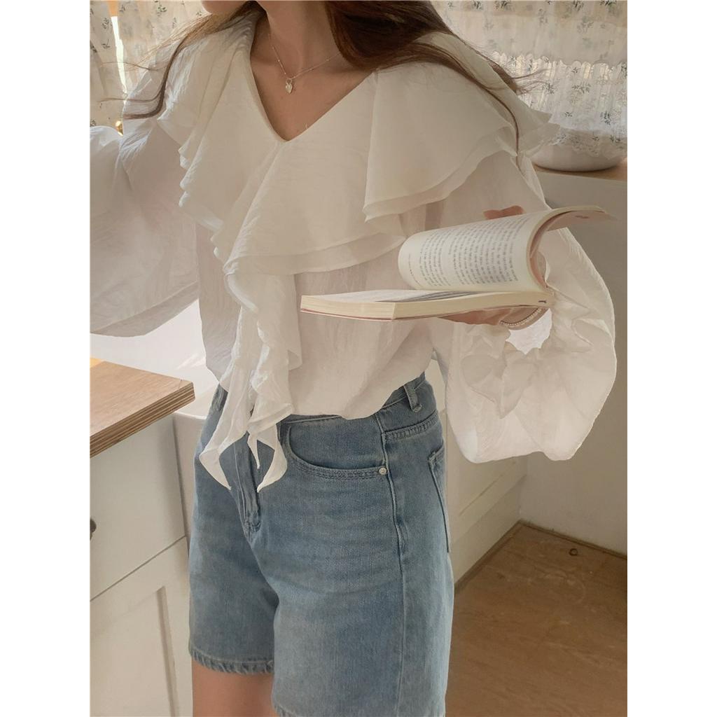 Áo Sơ Mi Trắng Dài Tay Phong Cách Mới Dành Cho Mùa Xuân Hè 61916