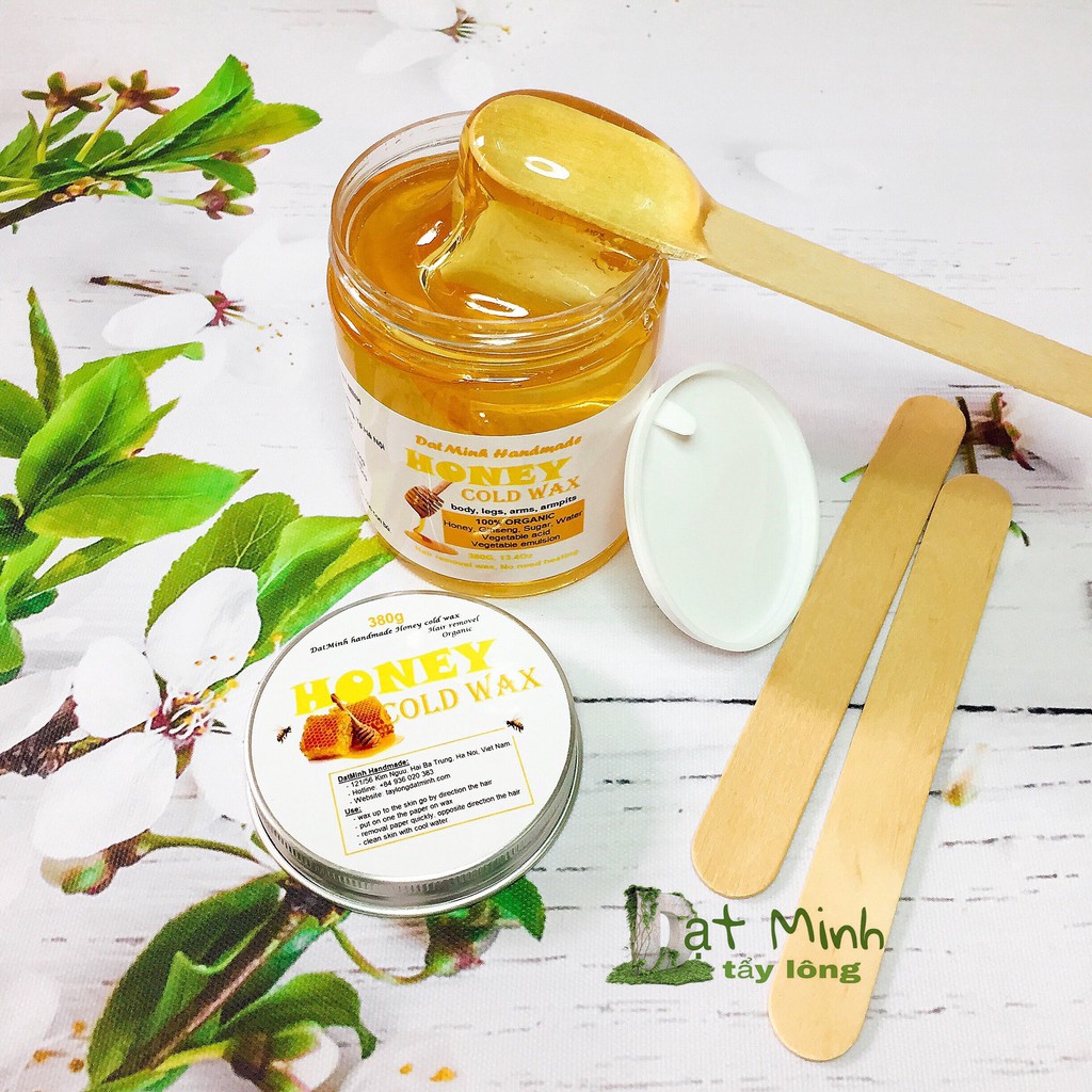 Sáp wax lạnh tẩy lông ĐẠT MINH HANDMADE  HONEY COLD WAX 380G, wax tẩy lông tận gốc hàng chính hãng.