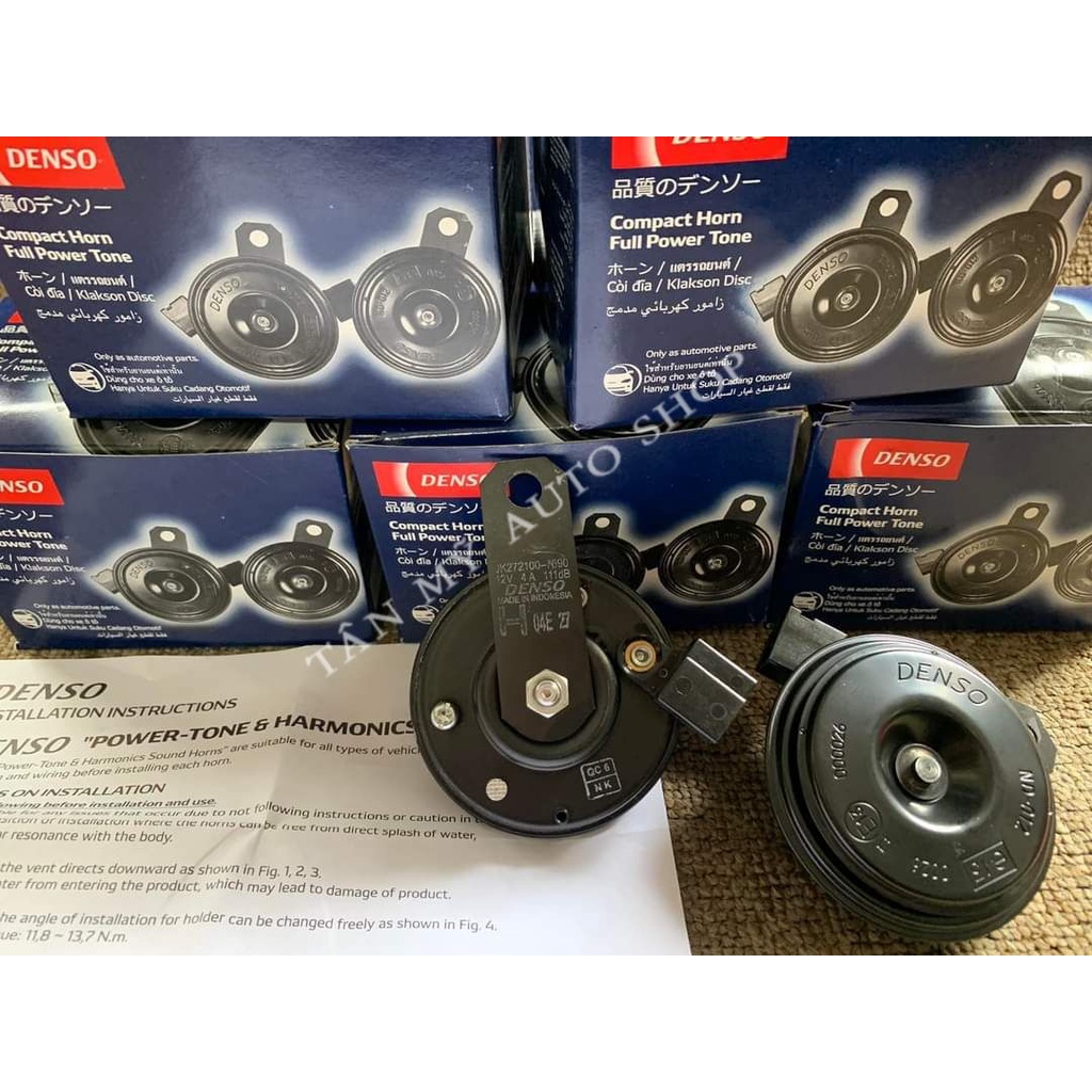 Còi sên, còi đĩa 1 giắc, 2 giắc hàng DENSO chính hãng